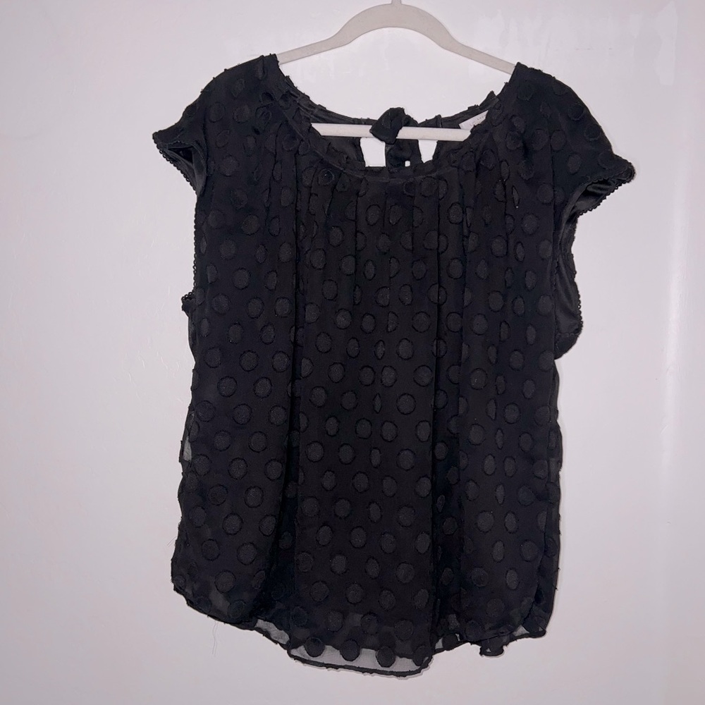 Lauren Conrad Sleeveless Polkadot Blouse - 2XL